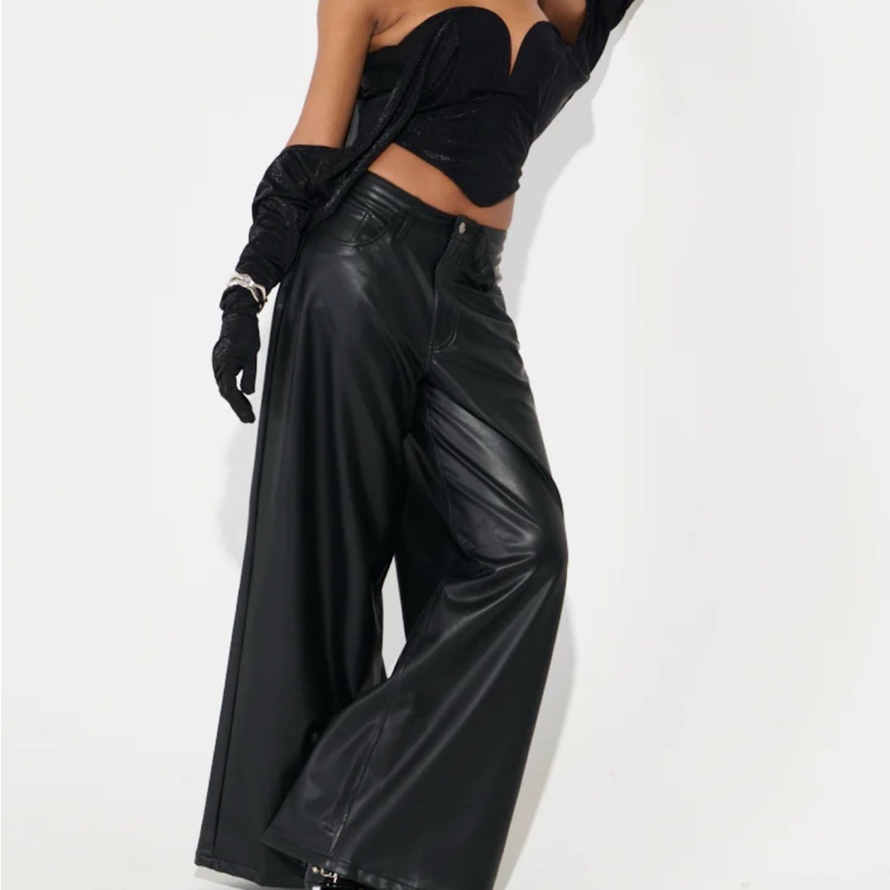 AKIRA Black Faux Leather Pants